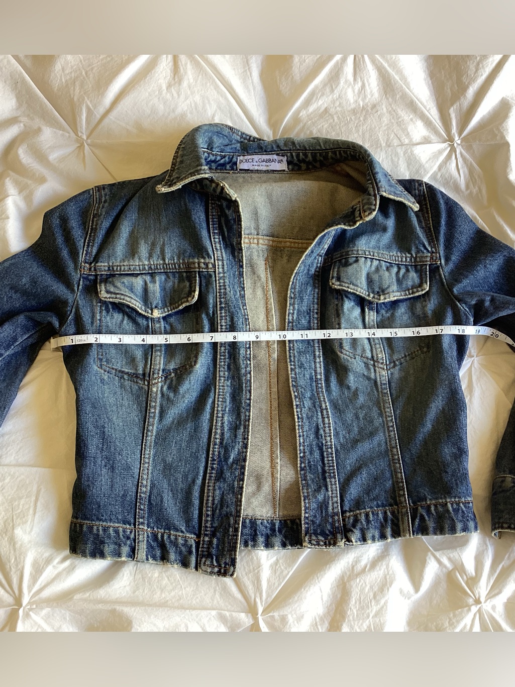 Dolce & Gabbana Blue Denim Crop Jacket S 6/42 — image 6 of 8